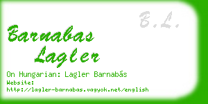 barnabas lagler business card